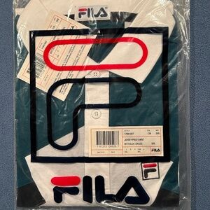 Brand new with tags original 80's vintage unopened white fila XXL tennis polo